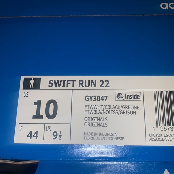 adidas Originals Swift Run 22 Athletic Shoe Color White/core Black/Grey main image 6